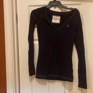Abercrombie long sleeve navy shirt small